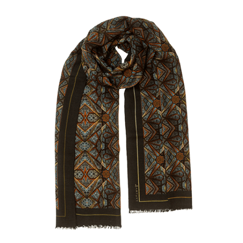 Men's Wool Scarf "Old Veharan murals"