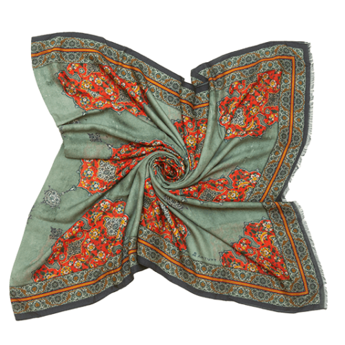 Cashmere Scarf "Old Veharan murals"