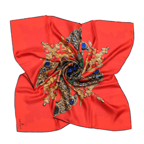 Silk Scarf “Cross-Reliquary”