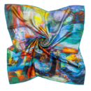 Silk Scarf "The family stroller"