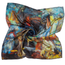 Silk Scarf "Moushtaid-Whispers of Kura"