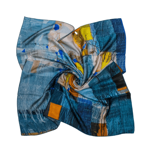 Silk Scarf “Invention of the Bicycle #5”