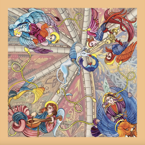 Silk Scarf "Dance Under the Dome"