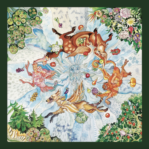 Silk Scarf "The Creation of the World"