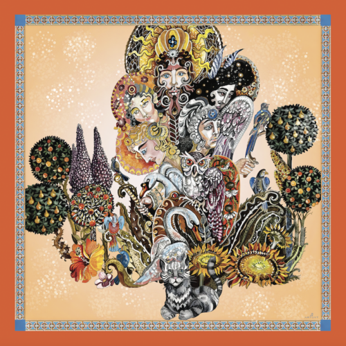 Silk Scarf "The Return of the Gods"