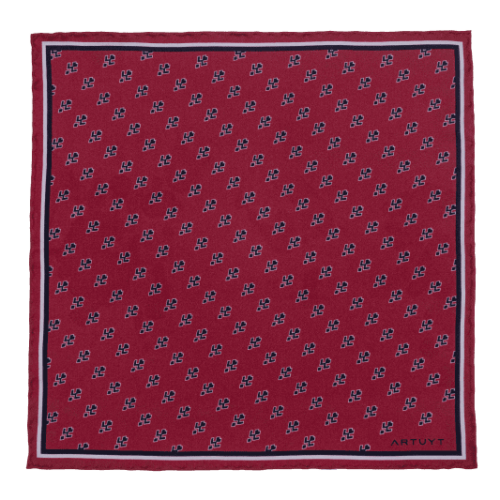 Silk Twill Pocket Square "Samples of Ornaments"