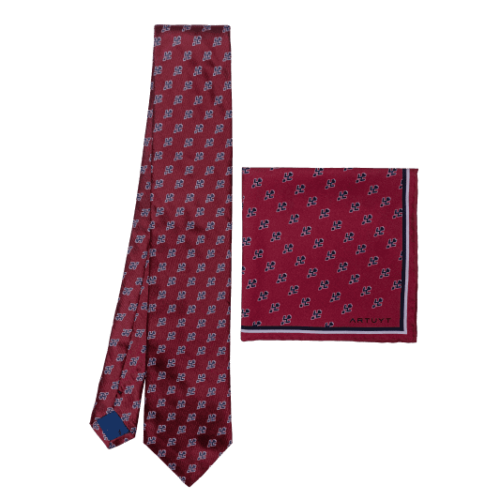 Tie and Pocket Square Set "Samples of Ornaments"