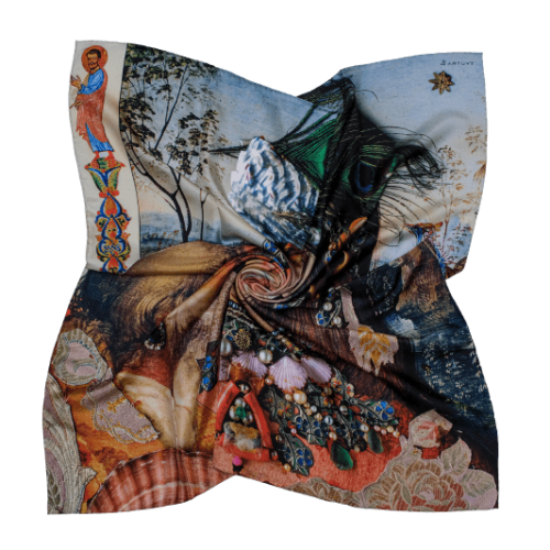 Silk Scarf “Variation Themes by Pinturicchio and Raphael”