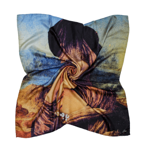 Silk Scarf “Several Episodes from Joconda’s Life”