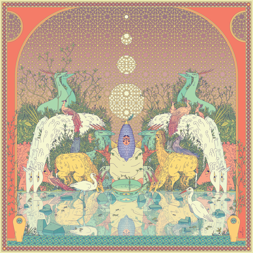 Silk Scarf "The Lake Of Peace"