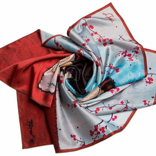 Neck Scarf "Cat Sushi Woman"